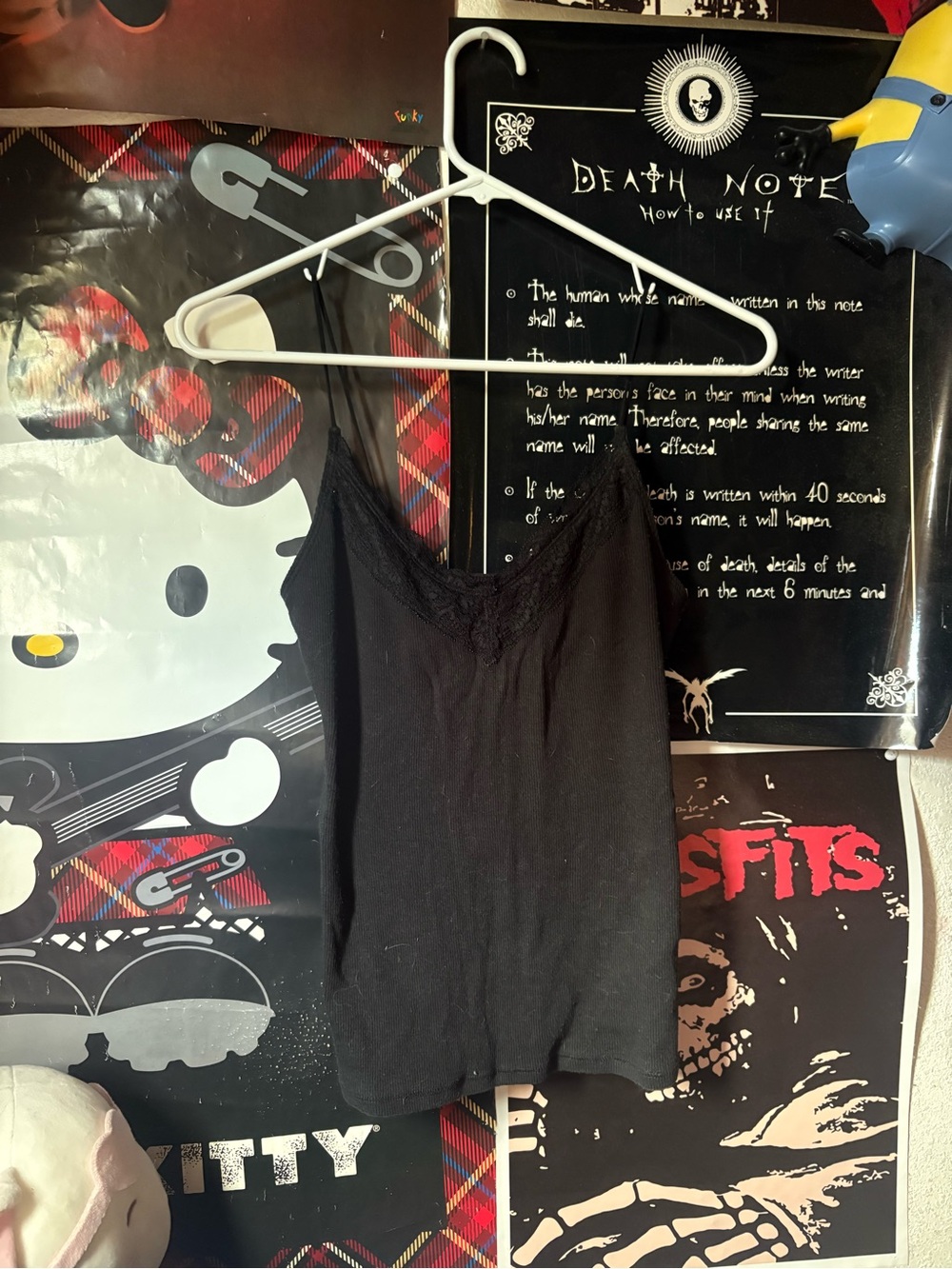 Hollister black lace tank